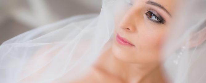 beautiful bride under veil